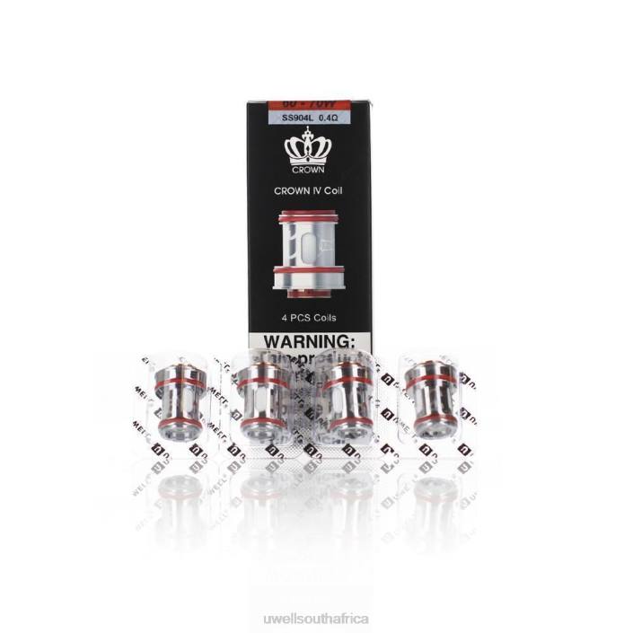 UWELL vape disposable - UWELL CROWN 4 REPLACEMENT COILS (4-PACK) UN2 Dual Mesh 0.23ohm X842T184
