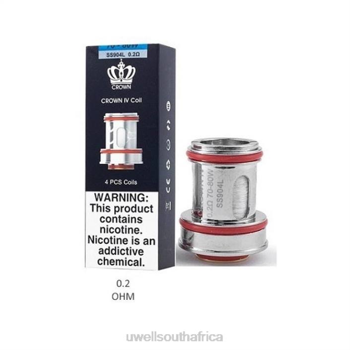 UWELL vape price - UWELL CROWN 4 REPLACEMENT COILS (4-PACK) Dual Coil 0.2ohm X842T182
