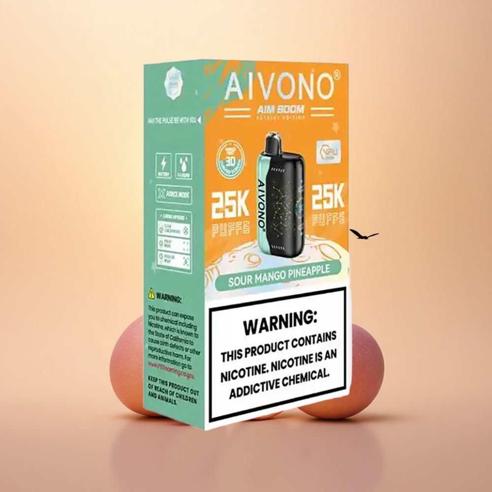 Aivono Aim Boom 25000 Puffs Sour Mango Pineapple Zero Nic Mesh