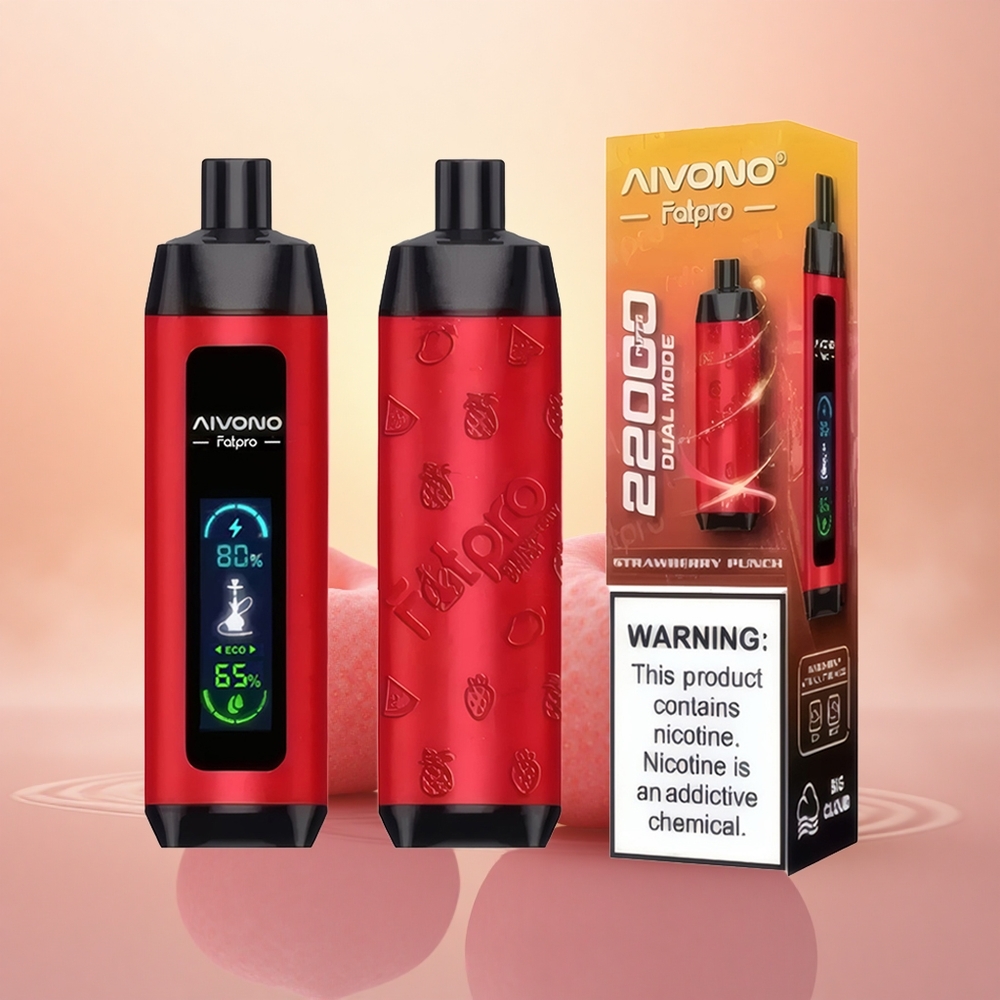 Aivono Aim Fatpro 22000 Puffs Strawberry Punch Mesh 28ml Dual Modes