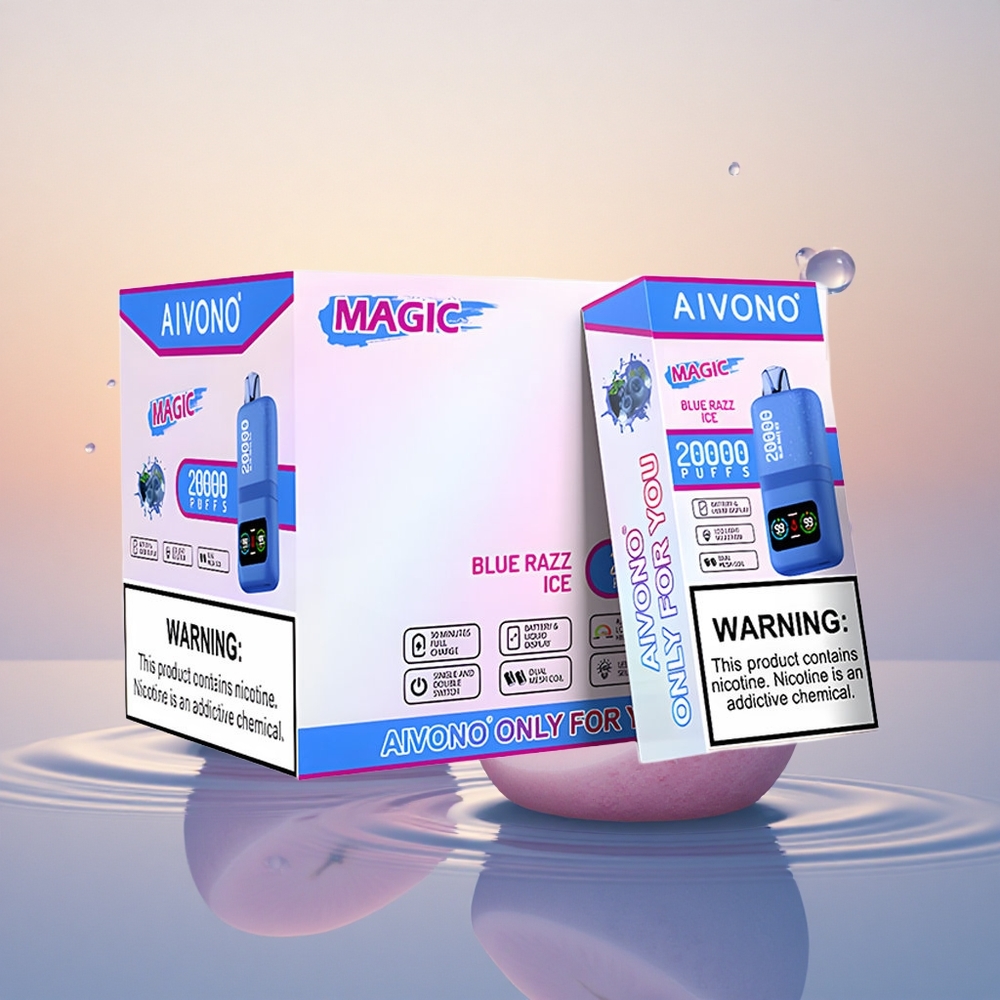 Aivono Aim Magic 20000 Puffs Blue Razz Ice Dual Mesh LCD
