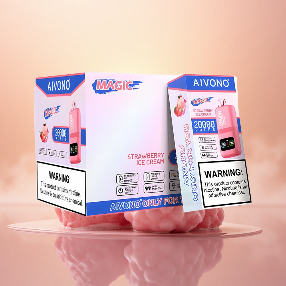 Aivono Aim Magic 20000 Puffs Strawberry Ice Cream Dual Mesh LCD