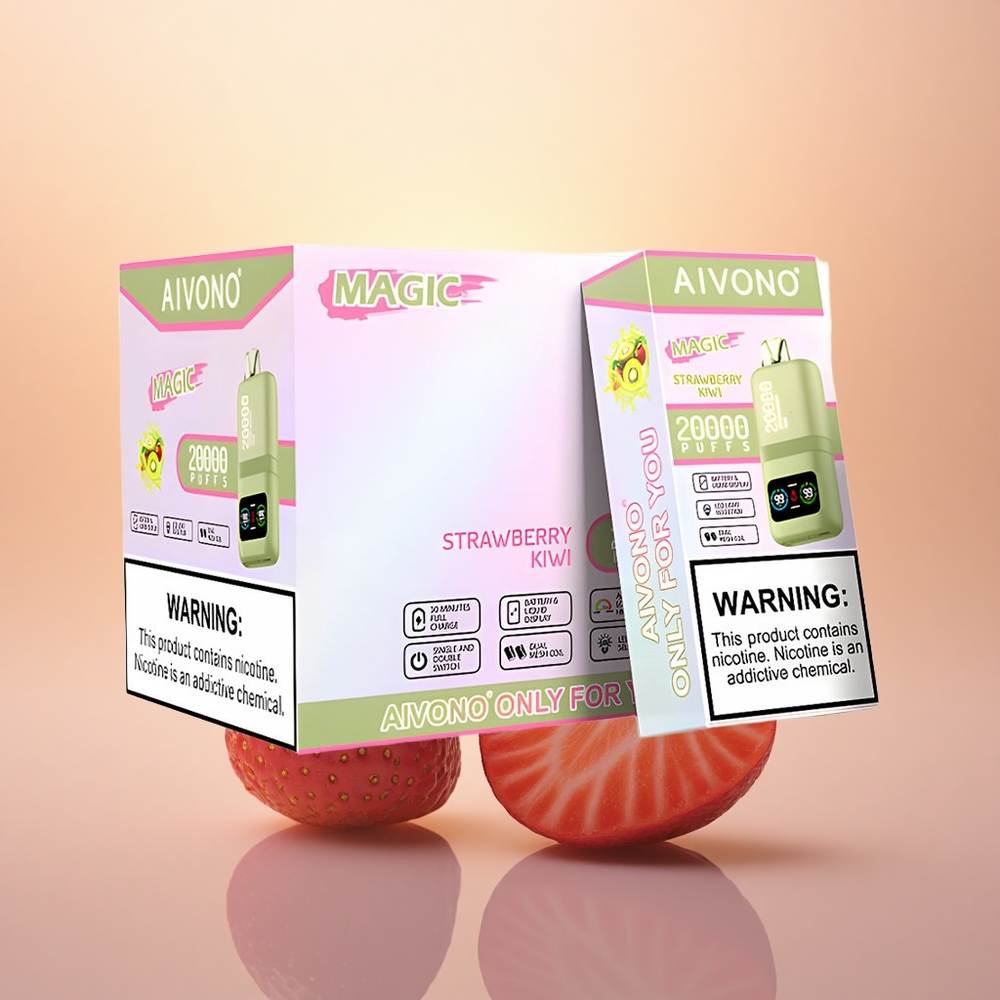 Aivono Aim Magic 20000 Puffs Strawberry Kiwi LCD Dual Mesh
