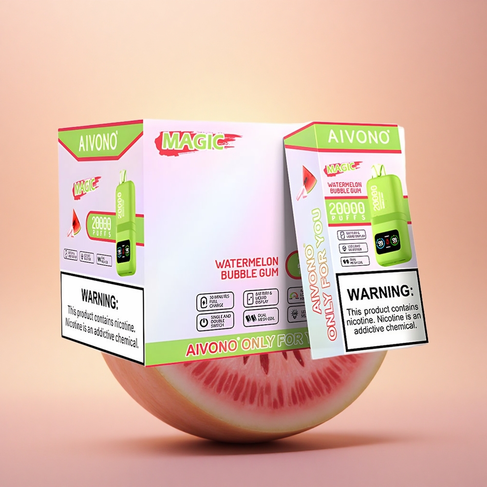 Aivono Aim Magic 20000 Puffs Watermelon Bubble Gum Dual Mesh LCD