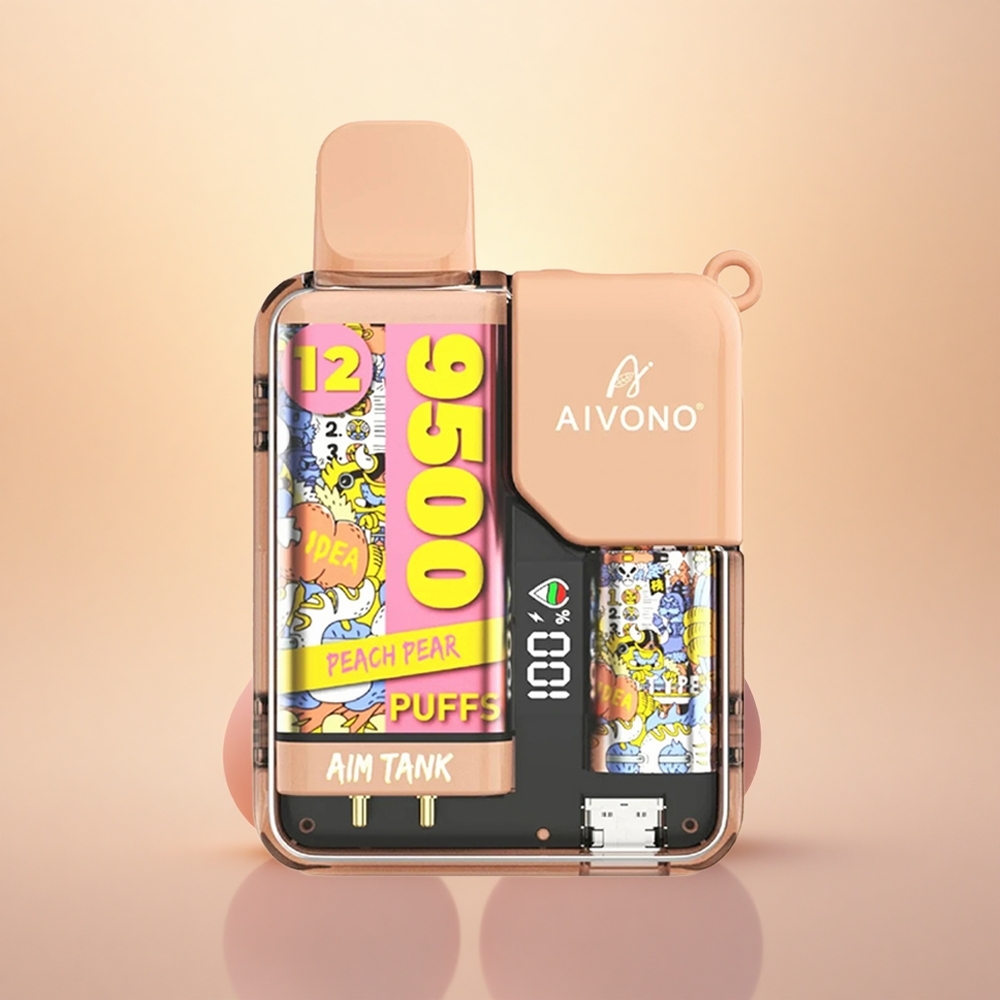 Aivono Aim Tank 9500 Puffs Peach Pear 18ml LCD 650mAh