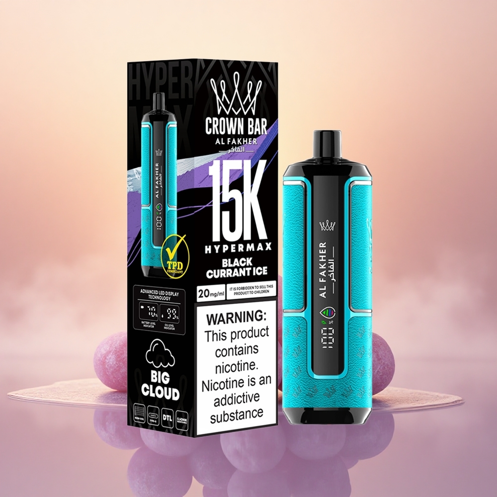 Al Fakher Crown Bar 15K Hypermax Blackcurrant Ice 22ml DTL
