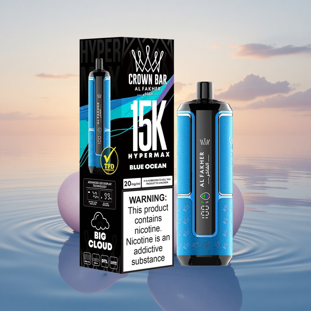 Al Fakher Crown Bar 15K Hypermax Blue Ocean 22ml DTL 600mAh