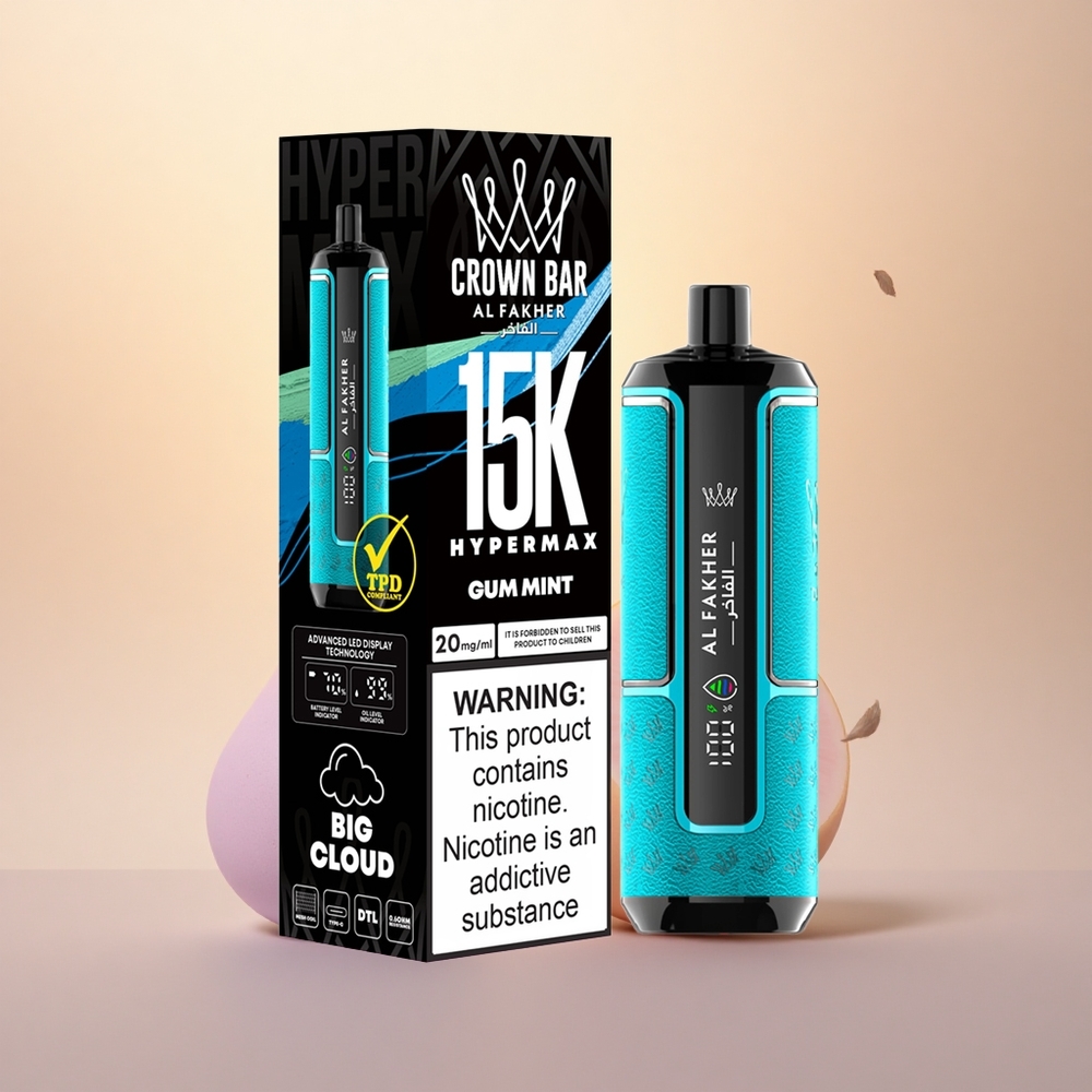 Al Fakher Crown Bar 15K Hypermax HyperMint 22ml DTL 6mg