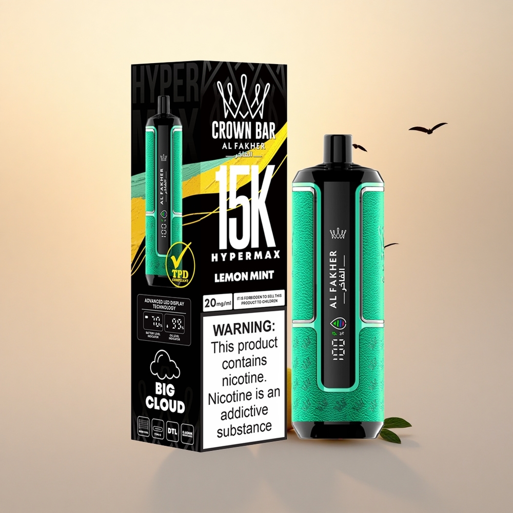 Al Fakher Crown Bar 15K Hypermax Lemon Mint 22ml DTL