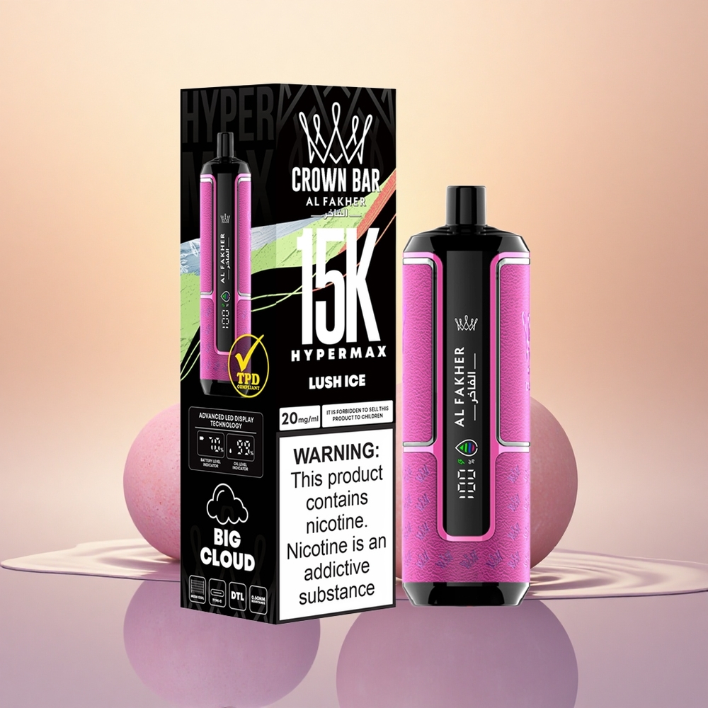 Al Fakher Crown Bar 15K Hypermax Lush Ice 22ml 600mAh Type-C