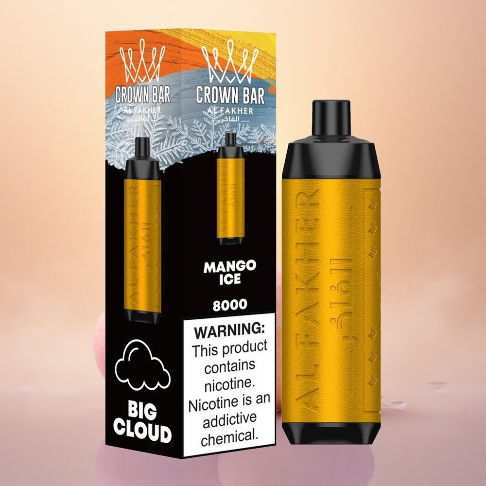 Al Fakher Crown Bar 8000 Crystal Mango Ice Crystal 600mah Type-C