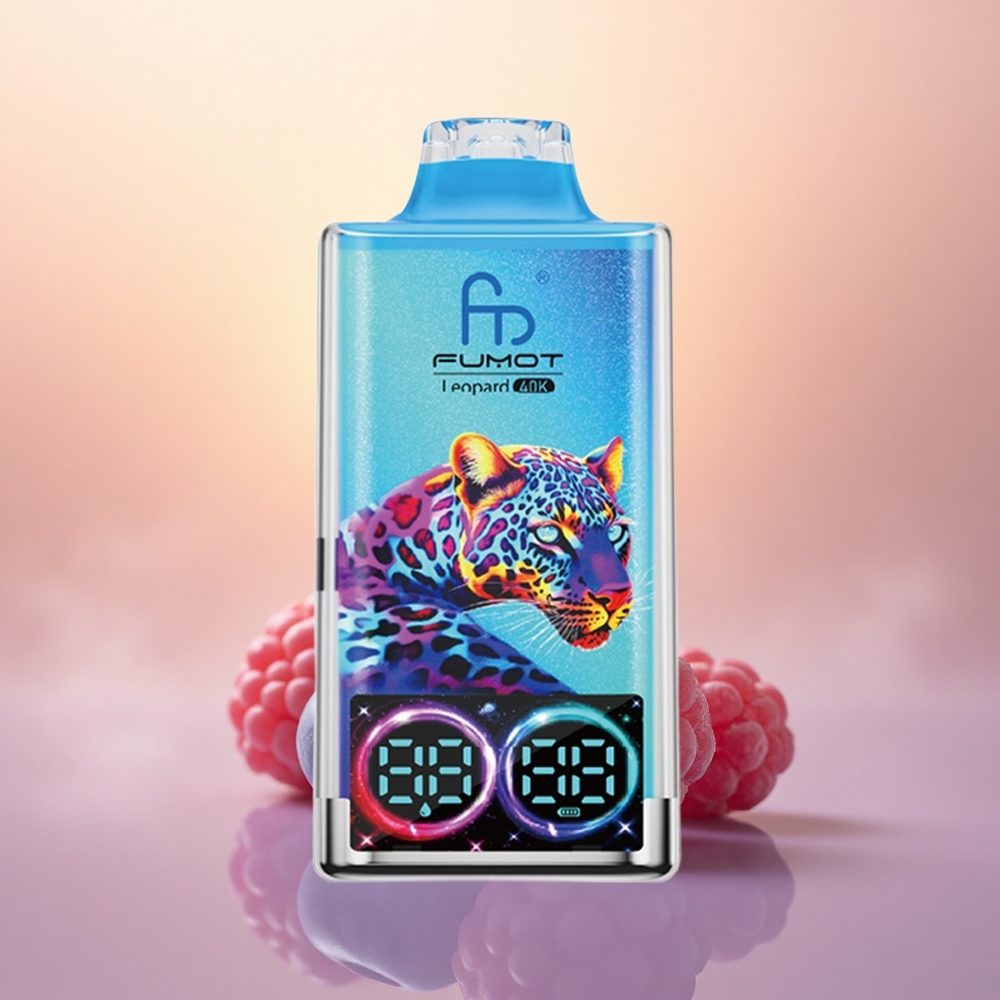 Fumot Leopard 40K Puffs Blueberry Raspberry Dual Mesh 5% Nicotine