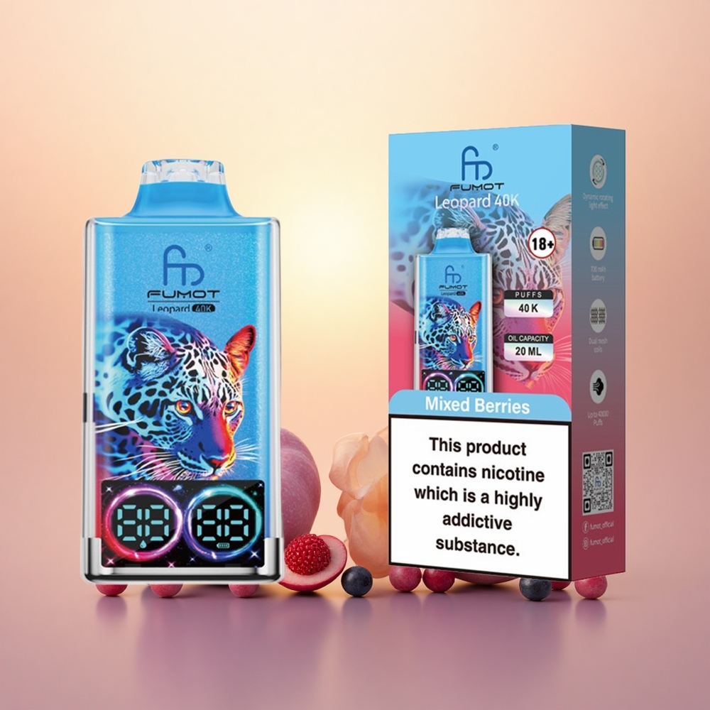 Fumot Leopard 40K Puffs Mixed Berries Dual Mesh 5% Nicotine 700mAh