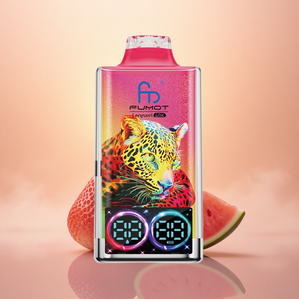 Fumot Leopard 40K Puffs Strawberry Watermelon Dual Mesh 5% Nicotine 700mAh