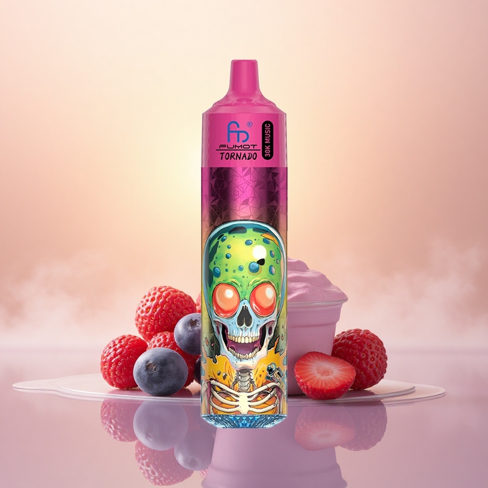 Fumot Randm Tornado 30000 Puffs Blueberry Strawberry Raspberry Ice Cream 30mL 2% Mesh