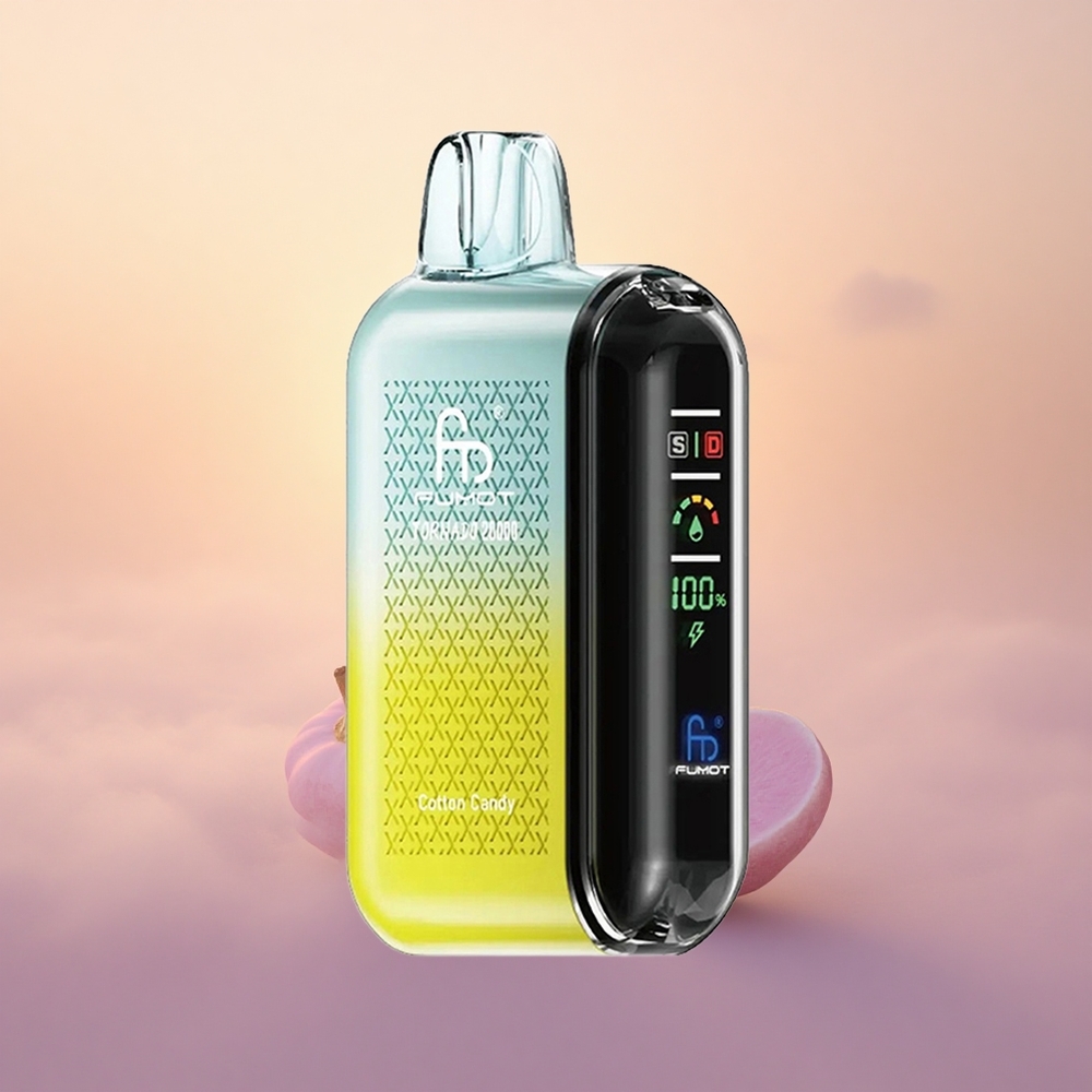 Fumot Tornado 20000 Puffs Cotton Candy Dual Mesh 20ml Smart Display