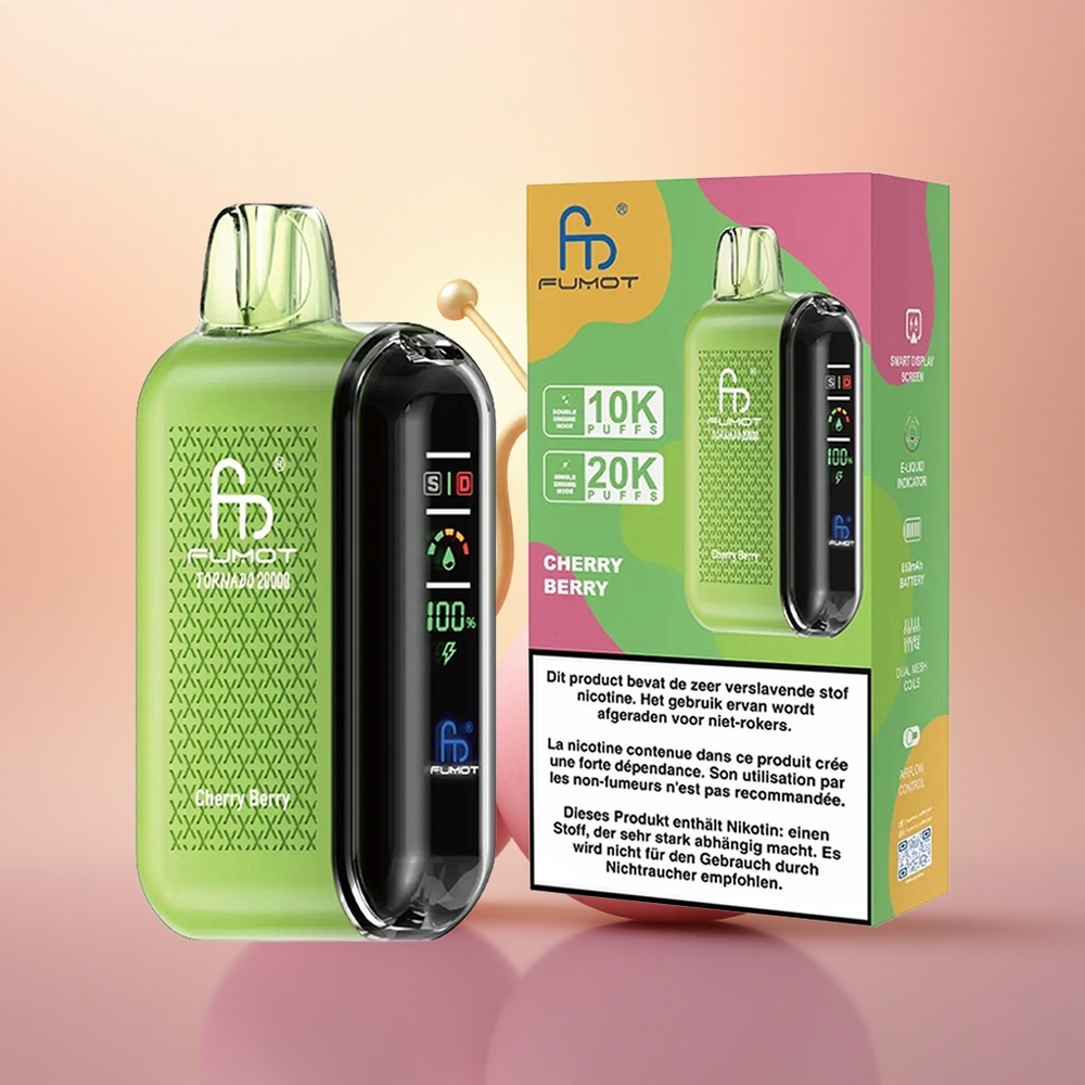 Fumot Tornado 20000 Puffs Dual Mesh Cherry Berry