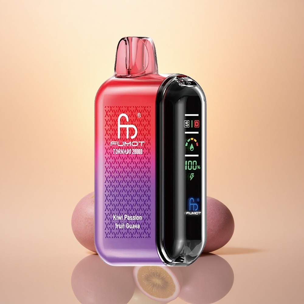 Fumot Tornado 20000 Puffs Kiwi Passion Fruit Guava Dual Mesh Smart Display