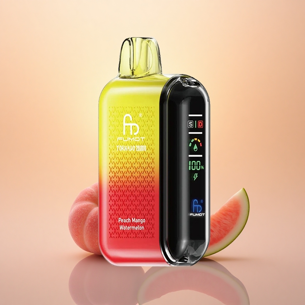 Fumot Tornado 20000 Puffs Peach Mango Watermelon Dual Mesh Airflow