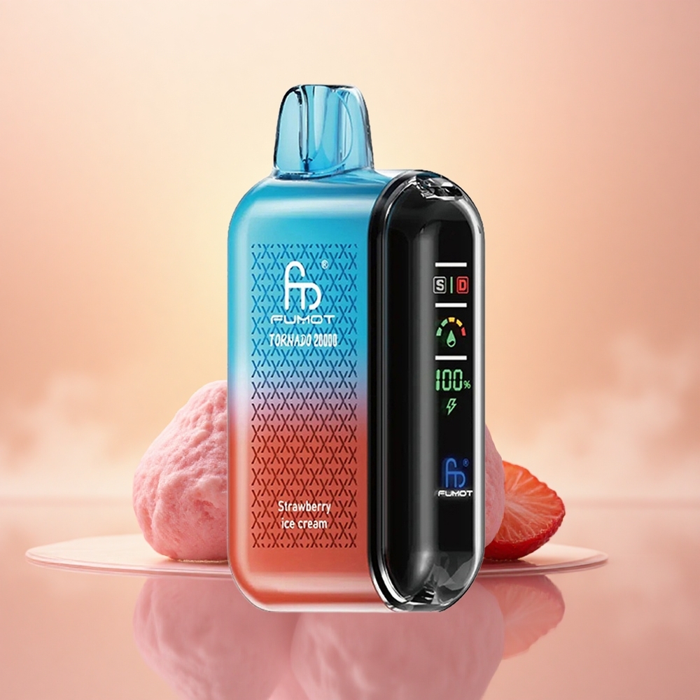 Fumot Tornado 20000 Puffs Strawberry Ice Cream Dual Mesh Coil