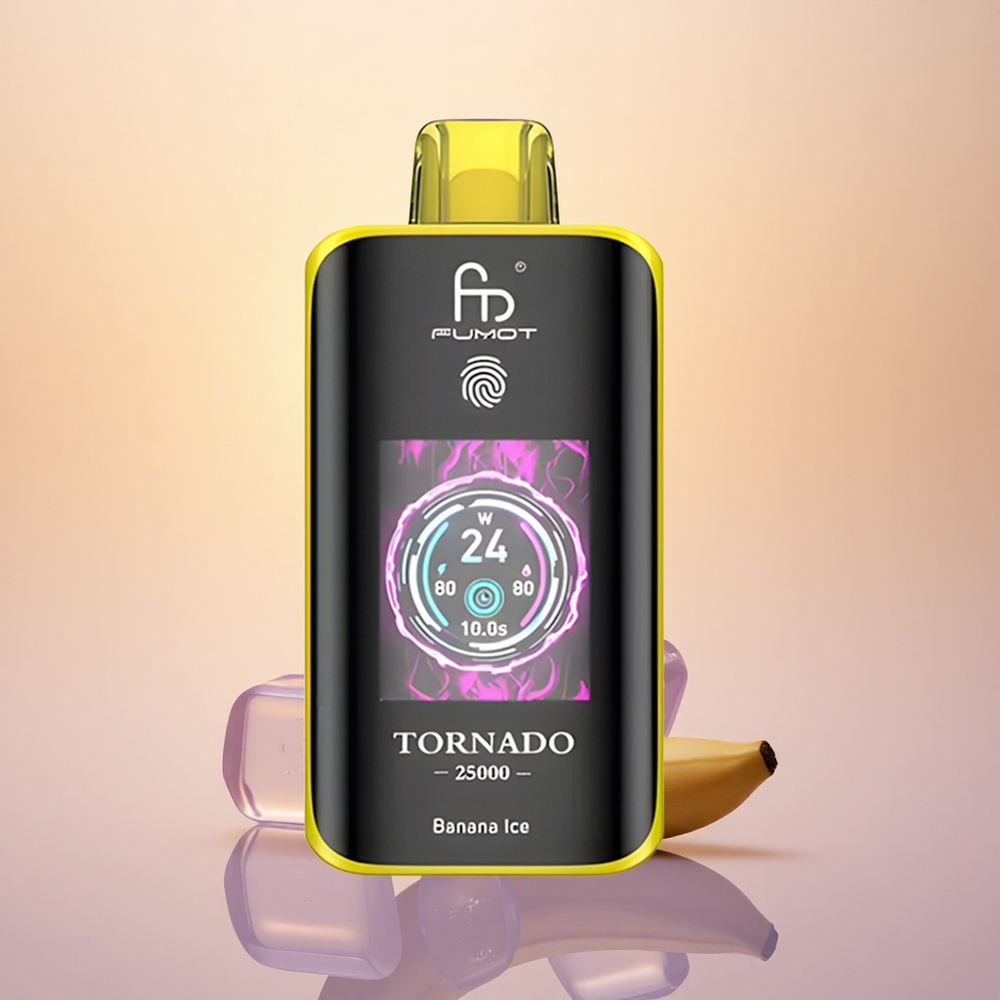 Fumot Tornado 25000 Puffs Banana Ice HD Screen 700mAh Type-C