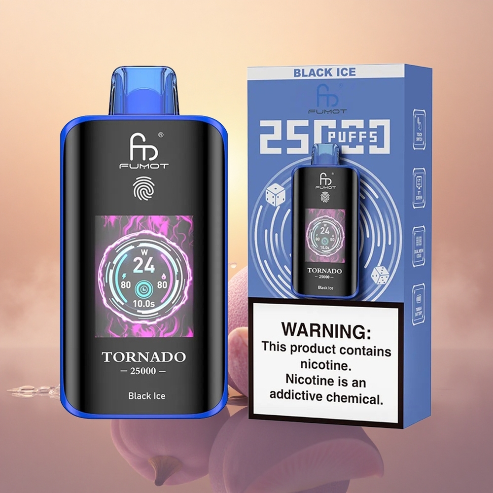 Fumot Tornado 25000 Puffs Black Ice 700mAh Type-C HD