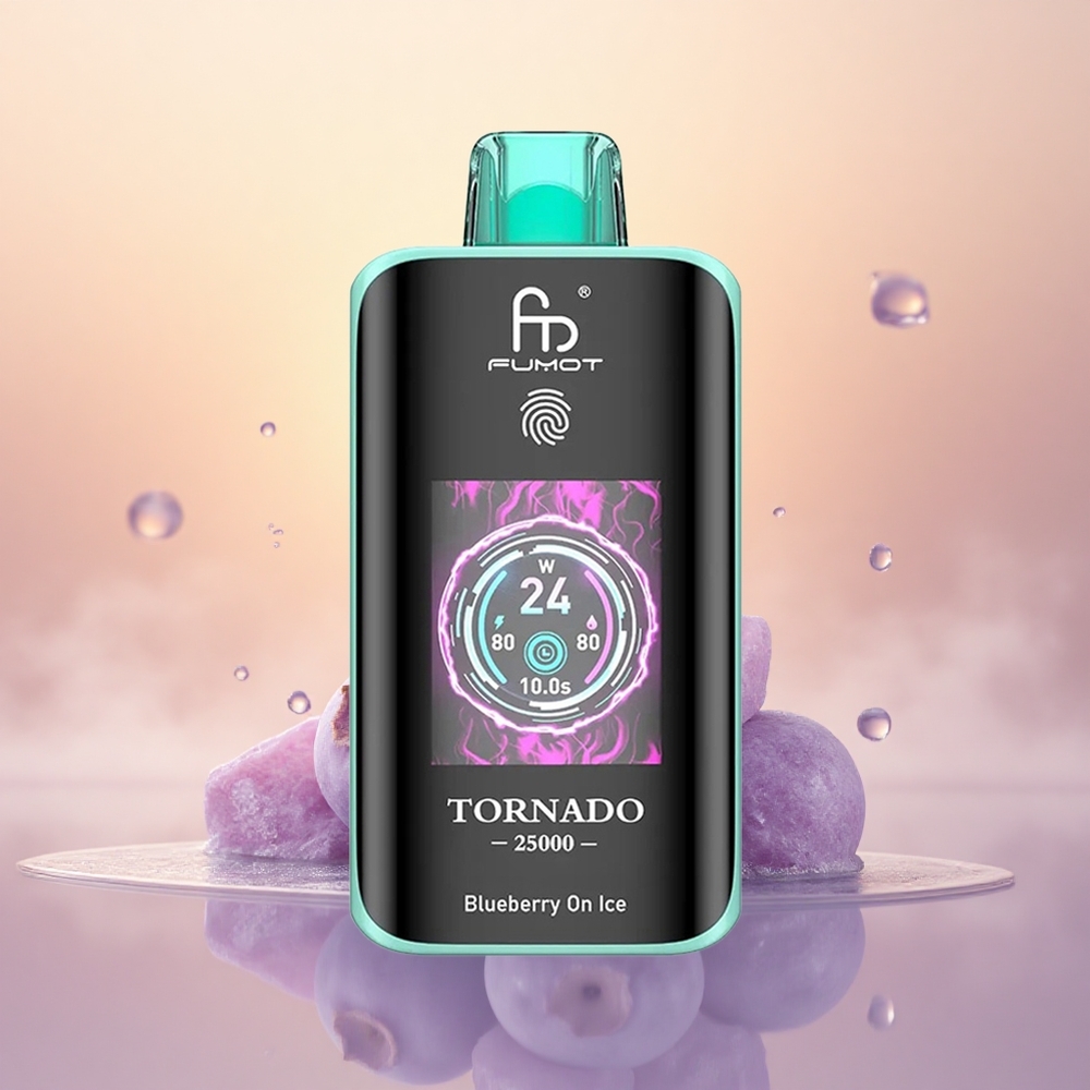 Fumot Tornado 25000 Puffs Blueberry On Ice HD Screen 700mAh