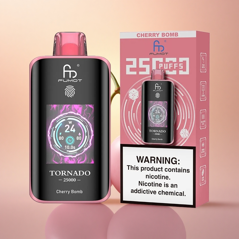 Fumot Tornado 25000 Puffs Cherry Bomb HD 700mAh Type-C