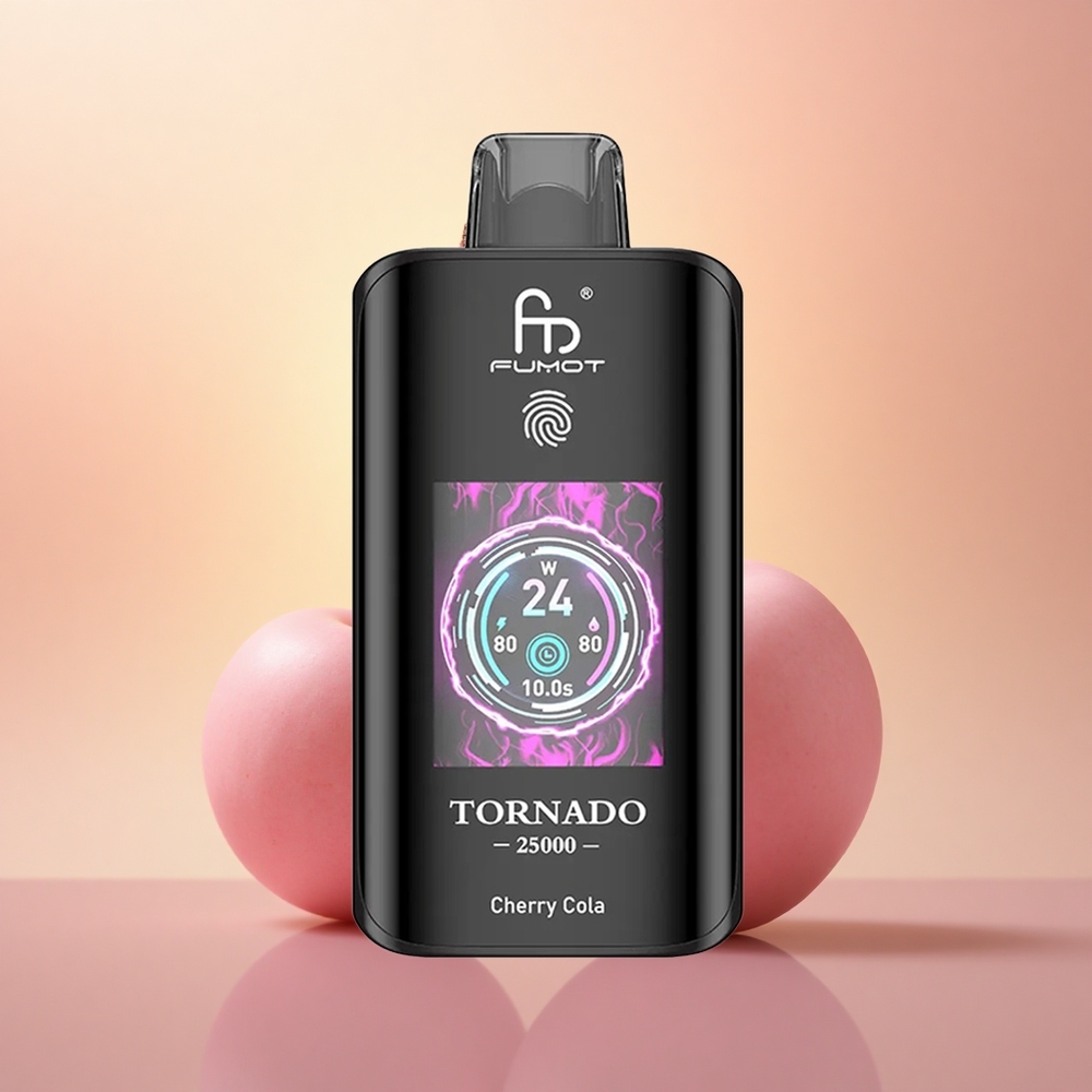 Fumot Tornado 25000 Puffs Cherry Cola HD Screen 700mAh Type-C