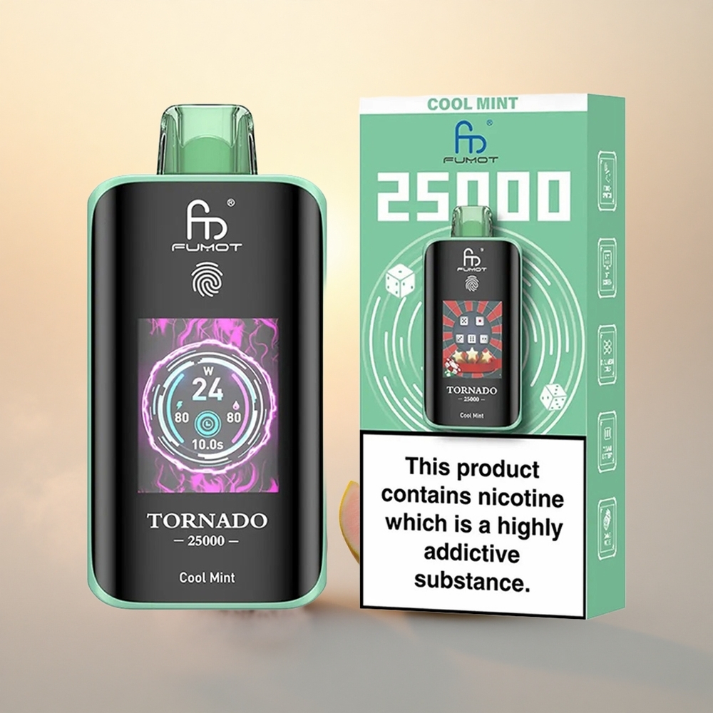 Fumot Tornado 25000 Puffs Cool Mint HD Rechargeable 20ml