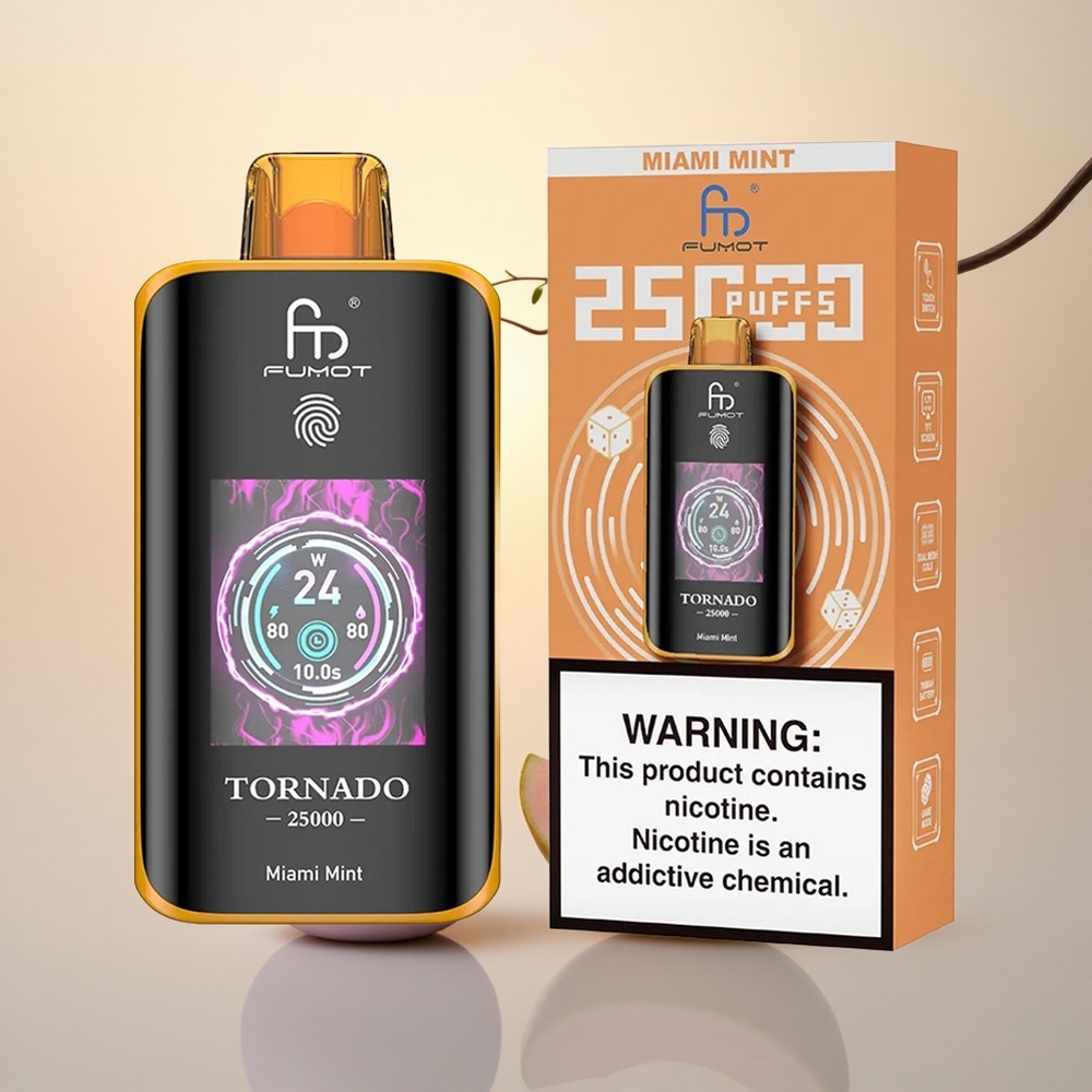 Fumot Tornado 25000 Puffs Miami Mint HD Screen 20ml Type-C