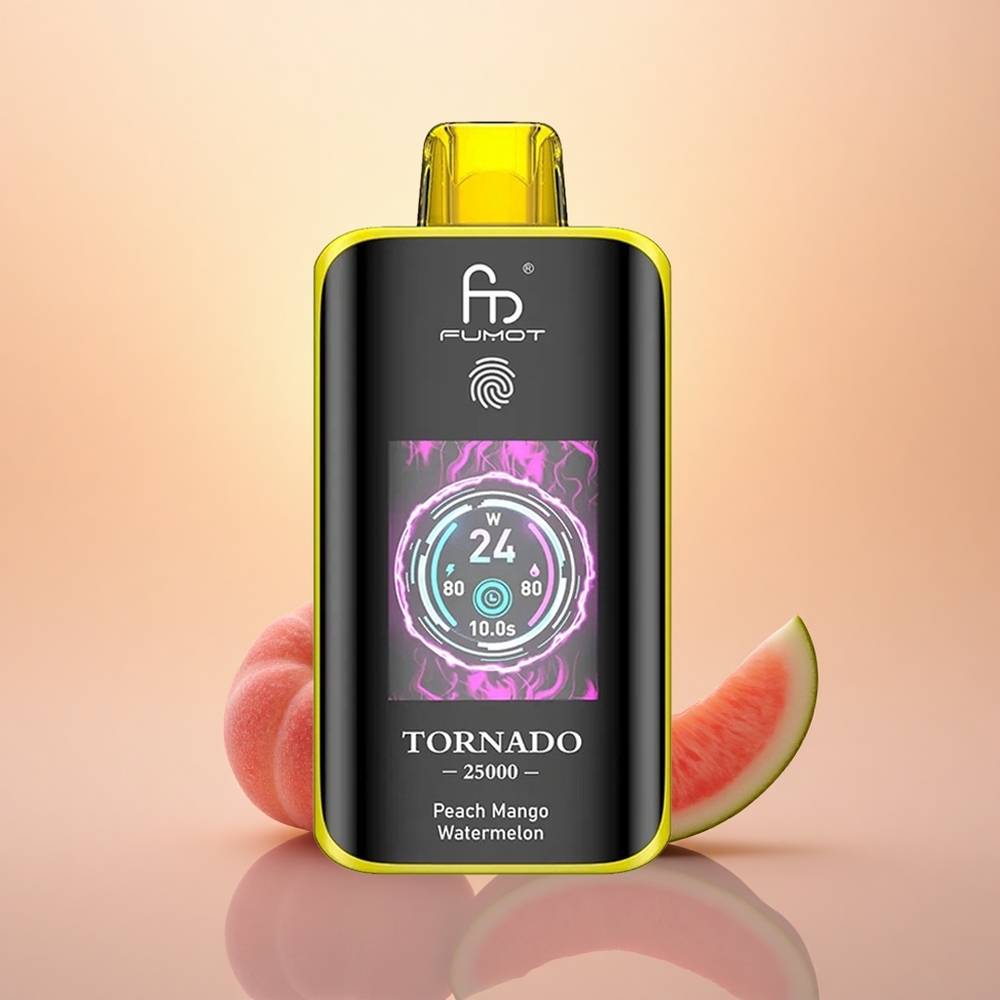 Fumot Tornado 25000 Puffs Peach Mango Watermelon HD Screen 700mAh 20ml