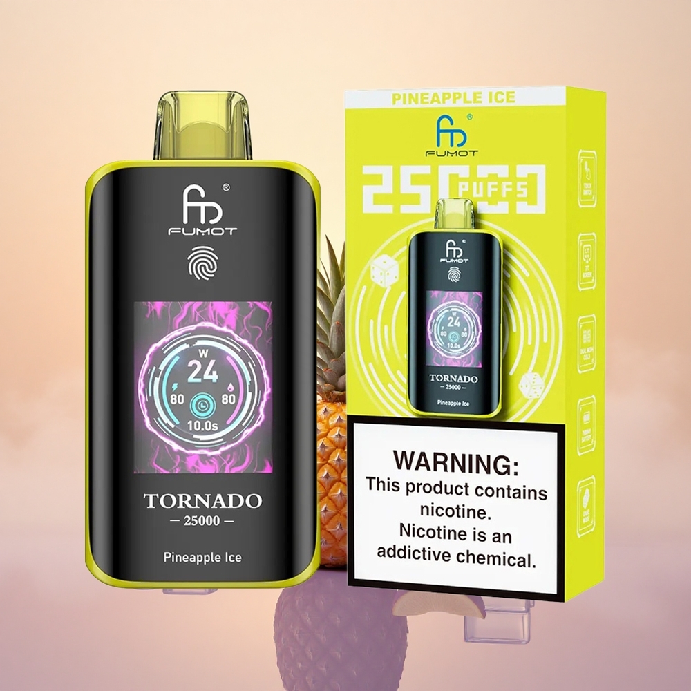 Fumot Tornado 25000 Puffs Pineapple Ice HD Rechargeable