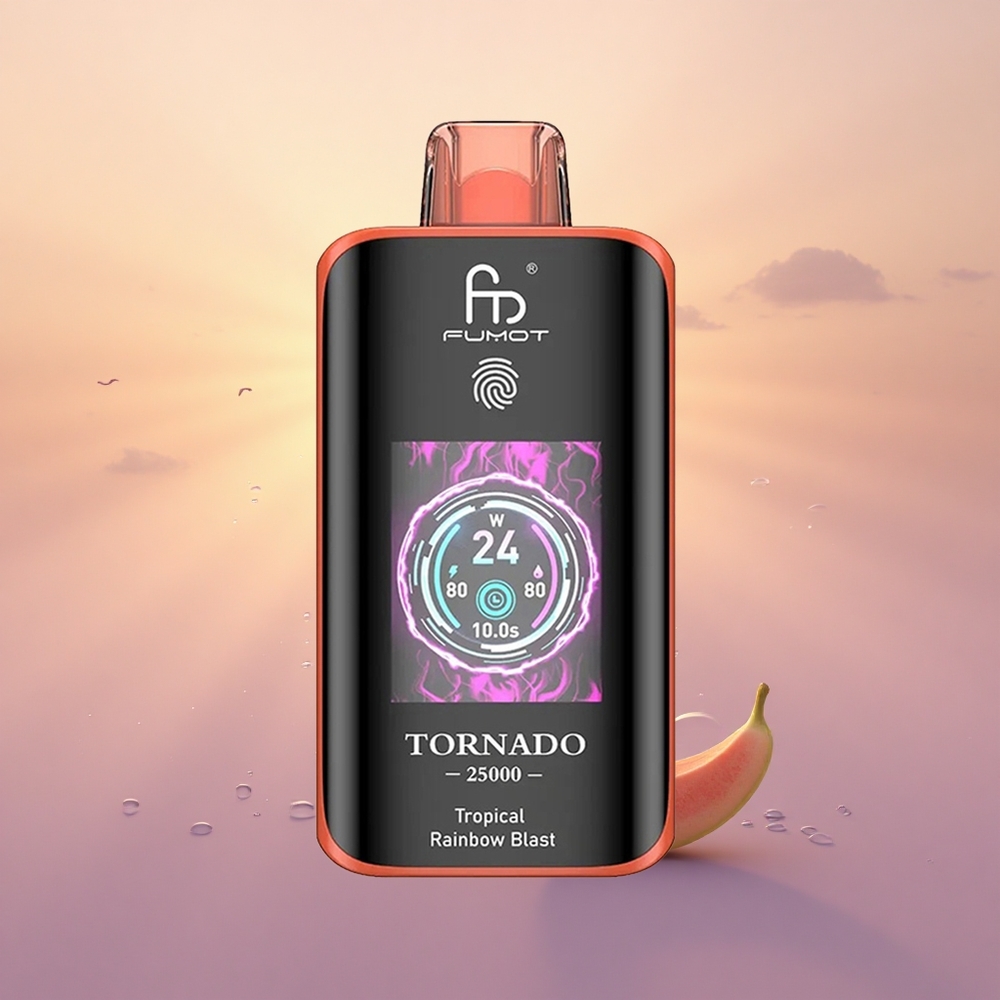 Fumot Tornado 25000 Puffs Tropical Rainbow Blast HD Rechargeable
