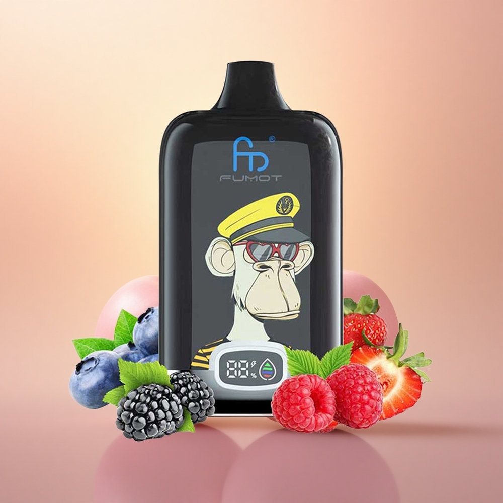 Fumot Tornado Digital Box 12000 Puffs Cherry Mesh Coil 20ml Type-C