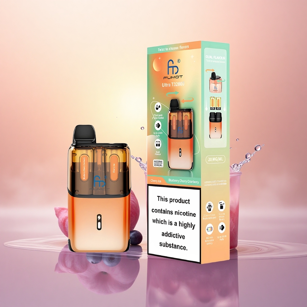 Fumot Ultra T32000 Puffs Blueberry Cherry Cranberry - Cherry Ice with 24ml E-Liquid & 20mg Nicotine