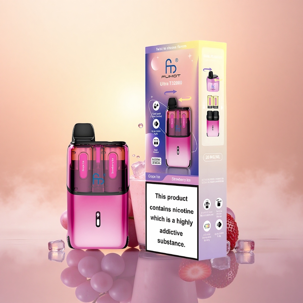 Fumot Ultra T32000 Puffs Strawberry Ice Mesh Coil Fast Charging