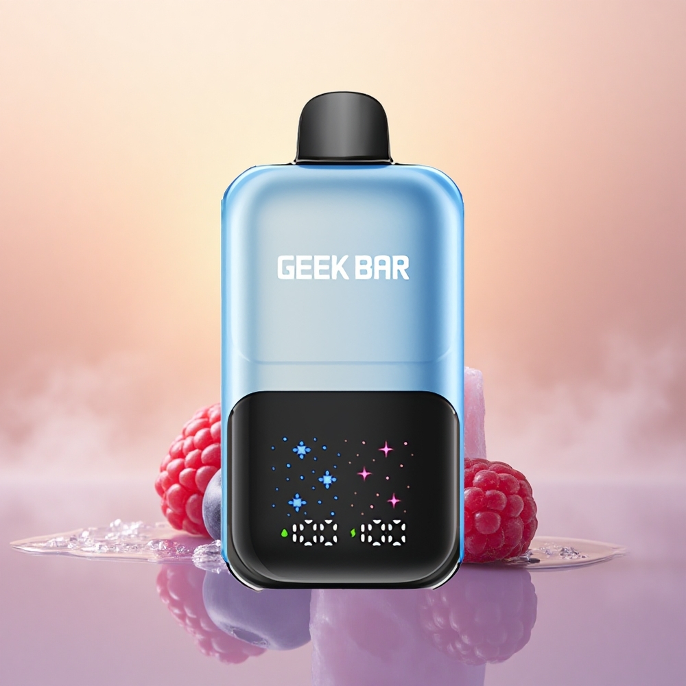 GEEK BAR 2GO 20ml 50000 Puffs Blueberry Raspberry Ice Adjustable Coolness Dual Tank
