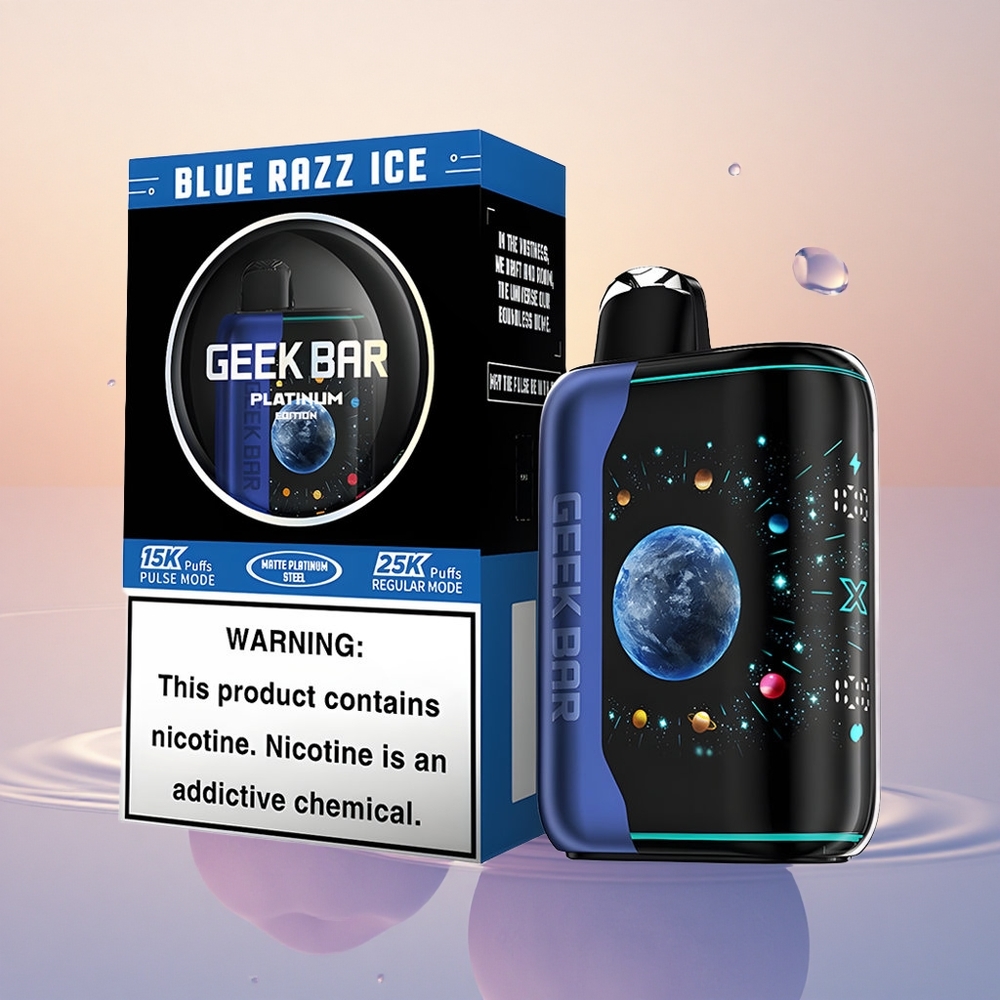 GEEK BAR Platinum Edition 25000 Puffs Platinum Ice Razz with Dual Mesh