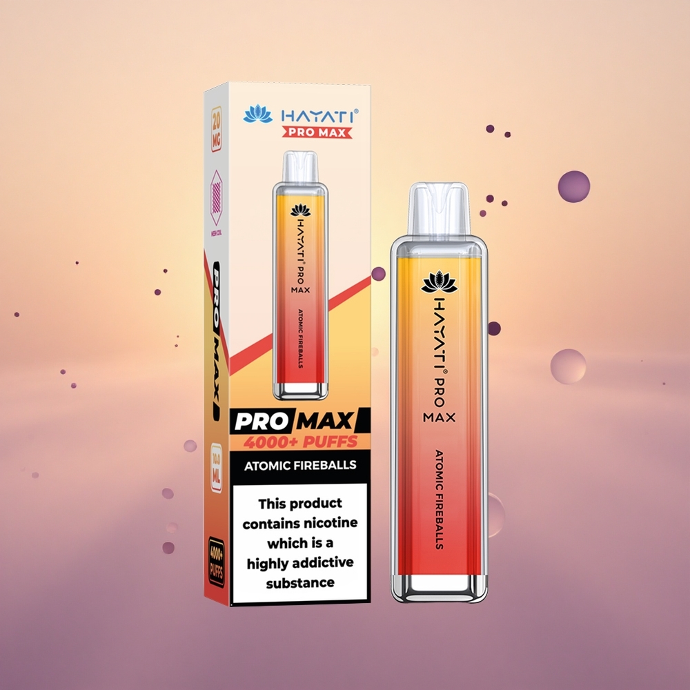 Hayati Pro Max 4000 Puffs Atomic Fireballs Dual Mesh 1400mAh Disposable Vape