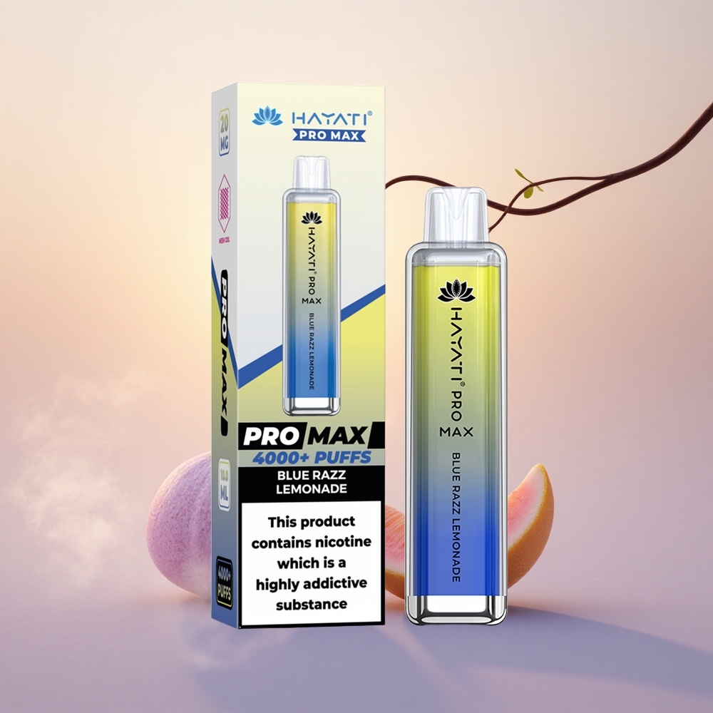 Hayati Pro Max 4000 Puffs Blue Razz Lemonade Dual Mesh Rechargeable