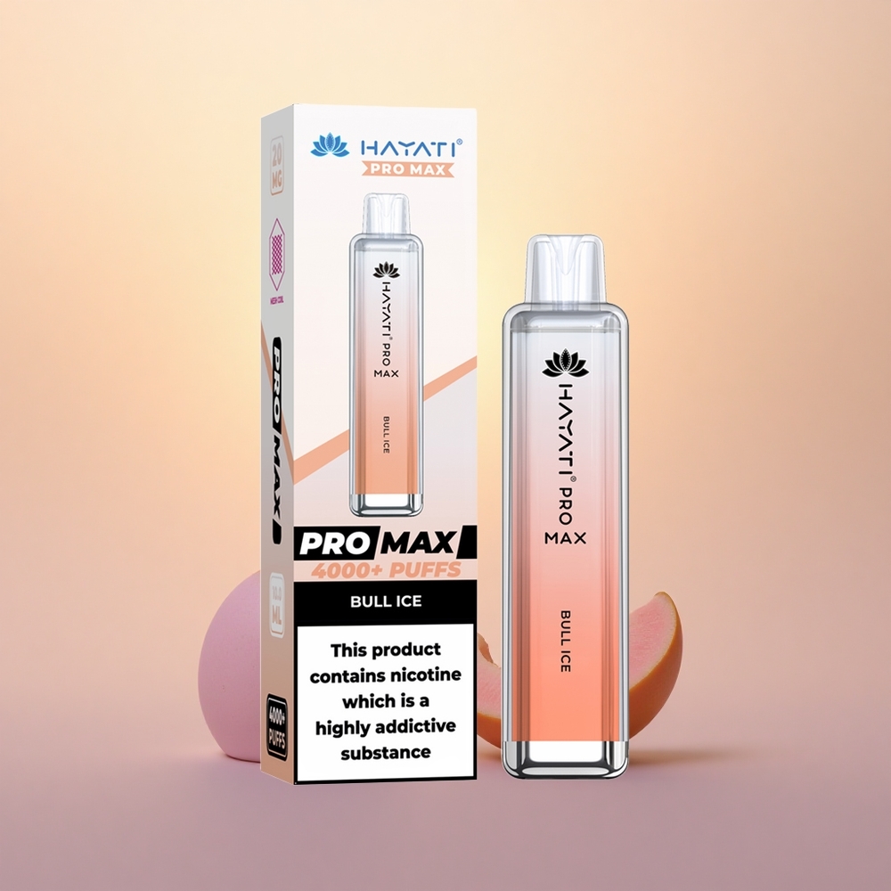 Hayati Pro Max 4000 Puffs Bull Ice Pro Max 4000 Puffs 5% Nicotine Rechargeable