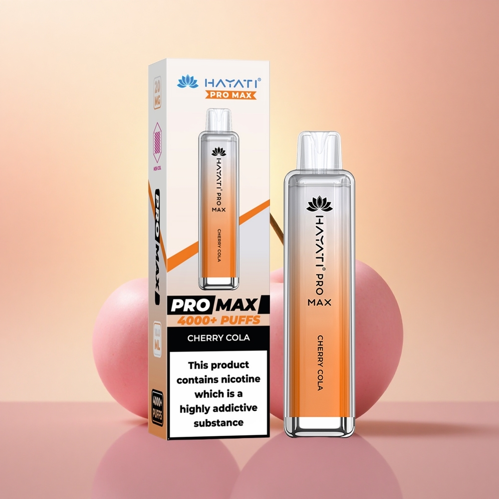 Hayati Pro Max 4000 Puffs Cherry Cola Pro Dual Mesh Rechargeable