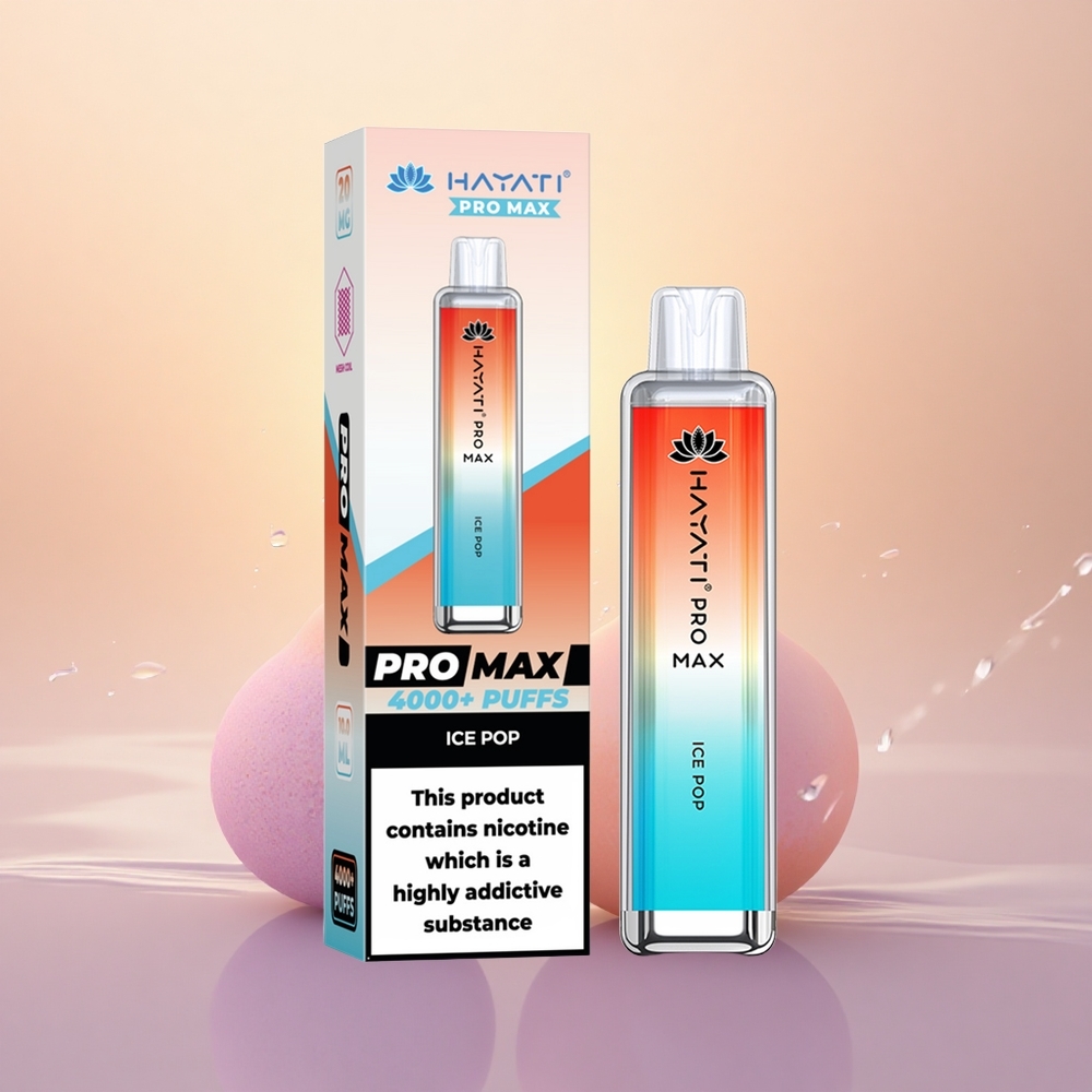 Hayati Pro Max 4000 Puffs Crystal Ice Pop Pro Mesh 2ML Rechargeable