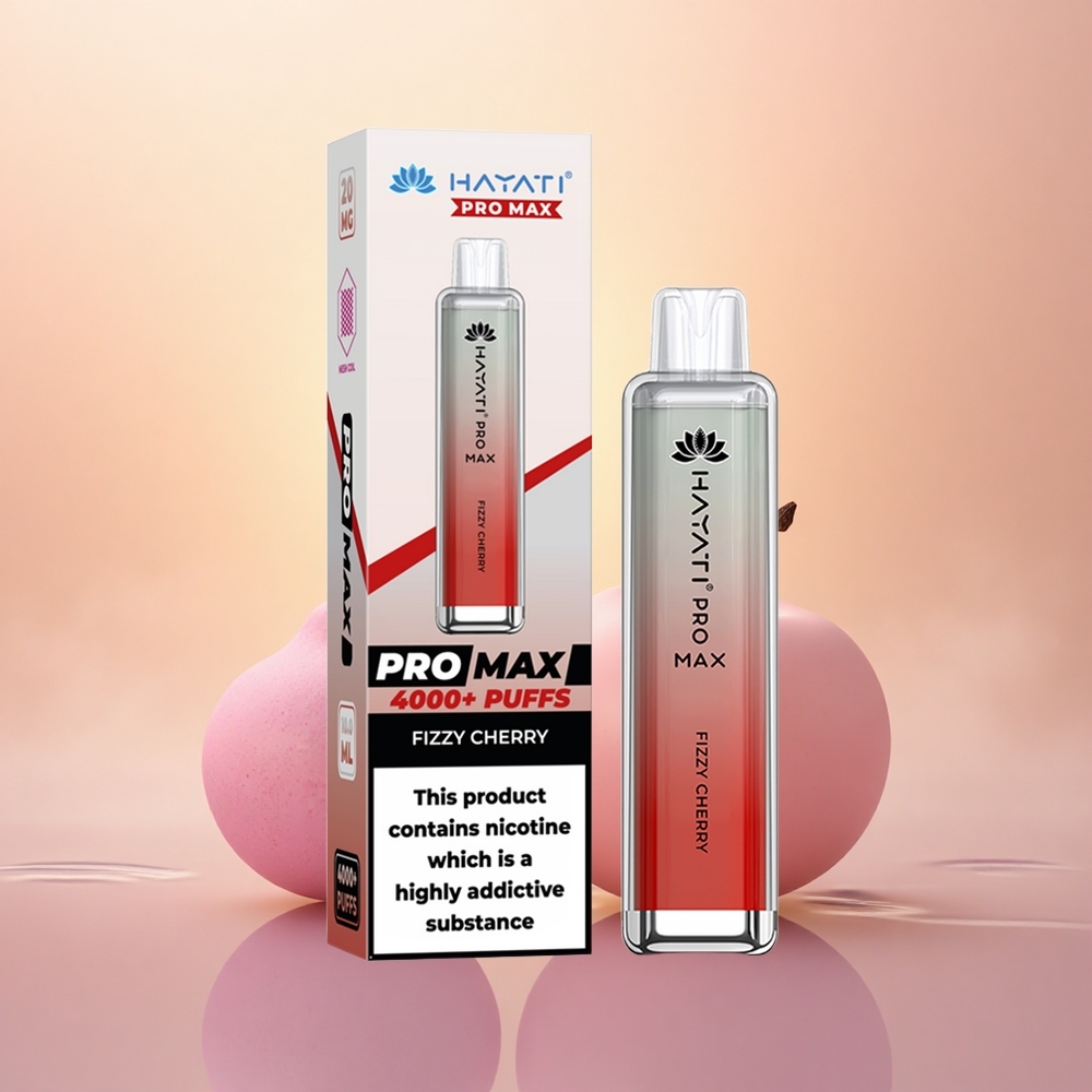 Hayati Pro Max 4000 Puffs Fizzy Cherry Dual Mesh Rechargeable