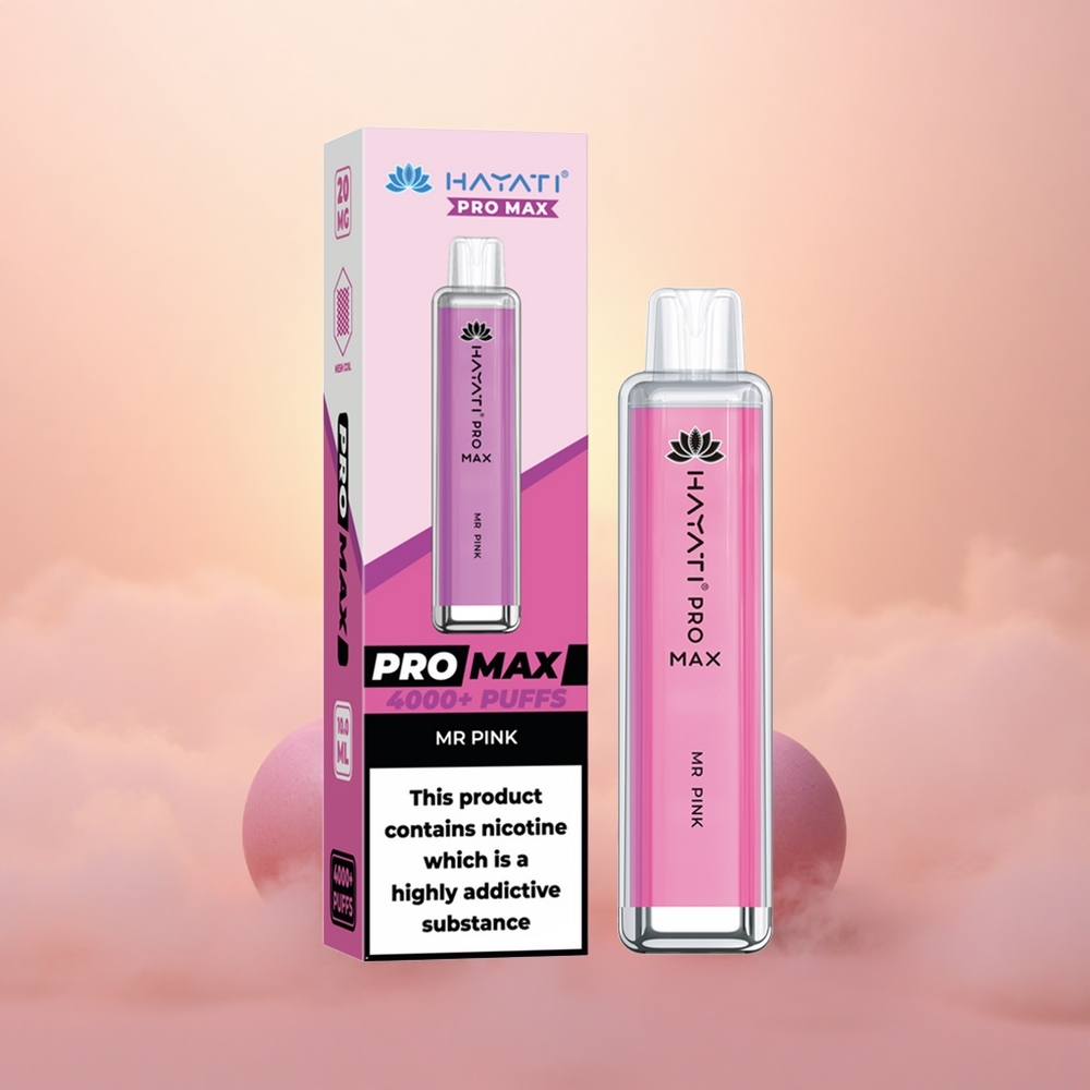Hayati Pro Max 4000 Puffs Mr Pink Dual Mesh 1400mAh Rechargeable