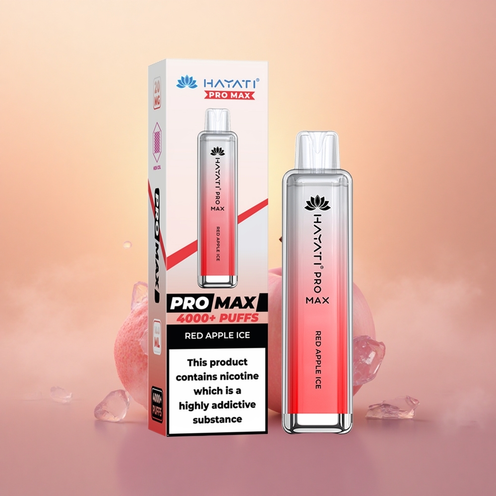 Hayati Pro Max 4000 Puffs Red Apple Ice Pro Dual Mesh 5% Rechargeable
