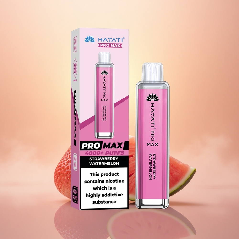 Hayati Pro Max 4000 Puffs Strawberry Watermelon Dual Mesh 1400mAh Rechargeable