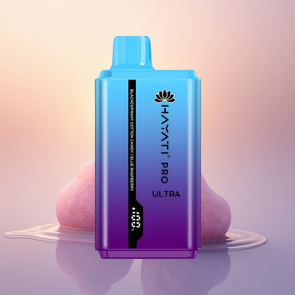 Hayati Pro Ultra 15000 Puffs Blackcurrant Cotton Candy Blue Raspberry 850mAh 12ml 2%