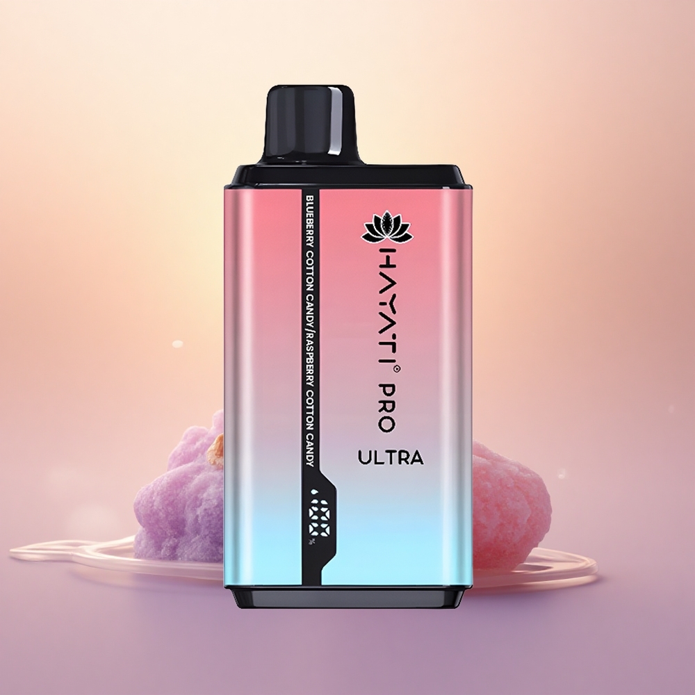 Hayati Pro Ultra 15000 Puffs Blueberry Cotton Candy Raspberry Cotton Candy 850mAh 2%